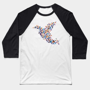 'Origami Paper Crane' Cool Japanese Culture Baseball T-Shirt